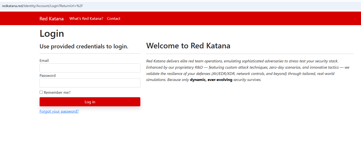 Red Katana Kırmızı Takım Simülasyon Platformu